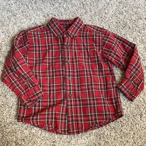 4T Boy’s plaid button-down shirt: Children’s Place